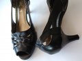 Дамски елегантни черни обувки на ток , снимка 3