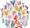 50 бр winx Уинкс самозалепващи лепенки стикери за украса декор картонена торта и др парти, снимка 2