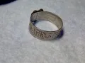 СТАРИНЕН ГРЪЦКИ ПРАВОСЛАВЕН ПРЪСТЕН ОКСИДИРАНО СРЕБРО ВИСОКА ПРОБА РЯДКА РЪЧНА ИЗРАБОТКА 49229, снимка 3