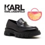KARL LAGERFELD № 39 🍊 Дамски обувки от ест. кожа с масивен ток нови с кутия, снимка 12