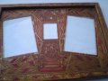 Старинна рамка за снимки ръчно изработена от сламки, снимка 3