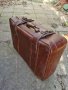 Голям стар куфар от естествена кожа , снимка 1 - Антикварни и старинни предмети - 43791974
