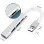 Високоскоростен 4 в 1 USB 3.0 HUB тип C хъб към USB3.0 Type-C, снимка 3