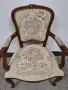 Винтидж кресло Луи XV с богата дърворезба , снимка 2
