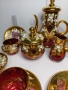 Сервиз за кафе от чехословашки червен кристал, снимка 5