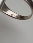 Сребърен пръстен с камък оникс, снимка 7