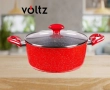 Тенджера Voltz , 2.2л./4л./6.5л., Мраморно покритие, Индукция, Червен, снимка 2
