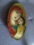 Икона Дева Мария с младенеца върху дърво ръчно рисувана, снимка 8