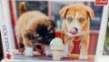 Пъзел Trefl, Кученца със сладолед, 500 части, 34 х 48 см, снимка 1 - Пъзели - 32579786