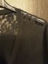 Черна жилетка плетиво + коприна , ефектен стайлинг, дантелени сегментина гърба зад врата и на рамене, снимка 6