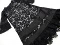 НОВА! Twinset Lace Black Dress Luxury Exclusive Collection Дамска Дантелена Рокля Размер 38, снимка 3