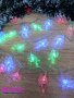 LED Коледни лампички ангели, цветни