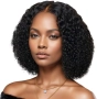 Нова Къса къдрава афро перука без лепило, естествен вид, дълбоки вълни, снимка 1