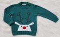 Коледен пуловер 18-24 месеца, снимка 1 - Бебешки блузки - 34676764