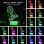Battle Bus 3D нощна лампа с дистанционно 16 променящи се цвята USB, снимка 4
