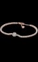 Сребърна гривна Пандора с кристали"Танго",18 см,Rose Gold/нова, снимка 1 - Колиета, медальони, синджири - 43092170