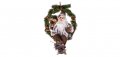 Коледен декоративен дървен венец Дядо Коледа, 36см , снимка 1 - Декорация за дома - 34740383