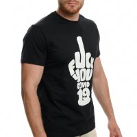 Нова мъжка тениска с дигитален печат FUCK YOU COVID 19 с бял надпис, снимка 6 - Тениски - 37663962