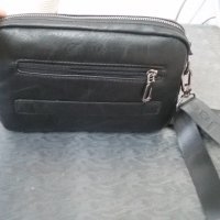 Мъжка чанта от екокожа Jeep, с две прегради, 2 дръжки и заден джоб, черна - 524256, снимка 3 - Чанти - 37195218