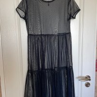 Черна нова плажна  дълга прозрачна тюлена тюл рокля , снимка 8 - Рокли - 40145306