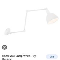стенна лампа с гъвкаво рамо BazarrWall Lamp White , снимка 3 - Лампи за стена - 44069105