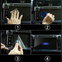 КОМПЛЕКТ от 3 части Стъклен screen protector за Audi Q8 A6 C8 A7 2018 2019 2020, снимка 5 - Фолия, протектори - 44129941