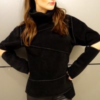 Ново!Дамски блузон полар с поло яка, снимка 1 - Блузи с дълъг ръкав и пуловери - 39913703