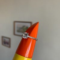 Нов италиански сребърен пръстен с цирконии, снимка 2 - Пръстени - 35012004