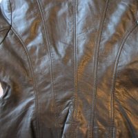 MISSION  естествена кожа, черно, вталено дамско сако, снимка 3 - Сака - 32456321