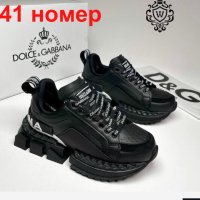 Dolce & Gabbana Мъжки Черни Маратонки Кецове Спортни Обувки Долче и Габана, снимка 1 - Маратонки - 33187752