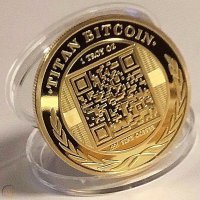 1 Биткойн - Титан / 1 Bitcoin - Titan ( BTC ) - Gold, снимка 5 - Нумизматика и бонистика - 38364216