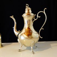 Старинна английска кана,чайник никелово сребро. , снимка 5 - Антикварни и старинни предмети - 26268954