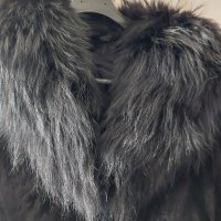 Уникално Кожено палтенце от естествен косъм. Размер М, снимка 1 - Палта, манта - 42970626