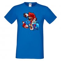 Мъжка тениска Mario Zombie VS Sonic Zombie Игра,Изненада,Подарък,Празник,Повод, снимка 9 - Тениски - 37238486