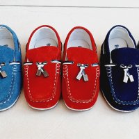 Бебешки Моксаини за момче от велур в 3 цвята №20-№25, снимка 5 - Бебешки обувки - 33523321