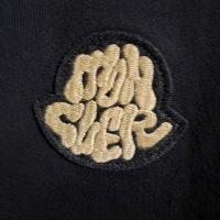 Мъжка тениска Moncler, с бродирано лого, цвят черен, снимка 4 - Тениски - 44016543