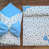 Комплект от памучно портбебе ( одеяло, чувалче),подложка с възглавница, снимка 4 - Спално бельо и завивки - 37954287