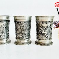 Калаени релефни чаши, снимка 1 - Колекции - 37563095