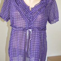 Копринена блузка в лилаво, снимка 2 - Ризи - 26609502
