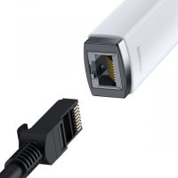 Лан Карта Baseus WKQX000102, Кабелна, USB към RJ-45, 1Gbps, Бял, снимка 3 - Кабели и адаптери - 38181371