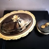 Невероятно Красив Позлатен Комплект, снимка 2 - Антикварни и старинни предмети - 43150999