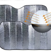 2931 Двустранен слънцезащитен сенник за предно стъкло на автомобил, снимка 6 - Аксесоари и консумативи - 37080611
