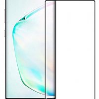 3D Извит стъклен протектор за Samsung Galaxy Note 10 / Черен, снимка 1 - Фолия, протектори - 26144051