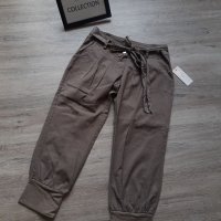 Нови къси панталонки в кафяв цвят с коланче на намаление, снимка 1 - Къси панталони и бермуди - 28499229