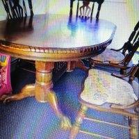 Трапезна маса със столове , снимка 3 - Маси - 43285952