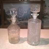 стъкленици с тапи за колекция коняк или уиски-2бр, снимка 3 - Антикварни и старинни предмети - 27501383