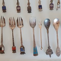 Стари сувенирни лъжички със сребърно покритие, снимка 6 - Антикварни и старинни предмети - 42998367