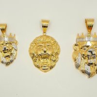 Златен синджир с медальон ЛЪВ -14К, снимка 2 - Колиета, медальони, синджири - 43146650