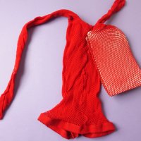S/M нов червен мрежест дамски чорапогащник, снимка 2 - Бельо - 43870880