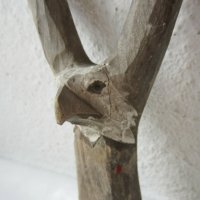 Орел  птица глава дърворезба, снимка 2 - Антикварни и старинни предмети - 33068426